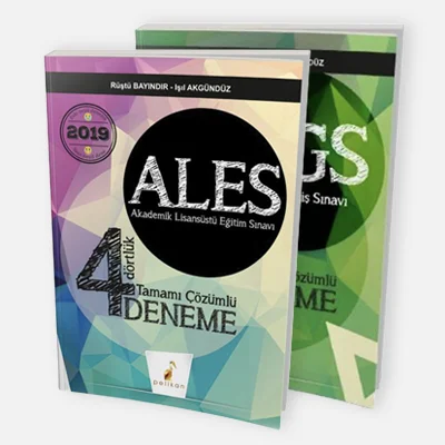 ALES ve DGS Dört Dörtlük Tamamı Çözümlü Deneme Sınavları (Pelikan)